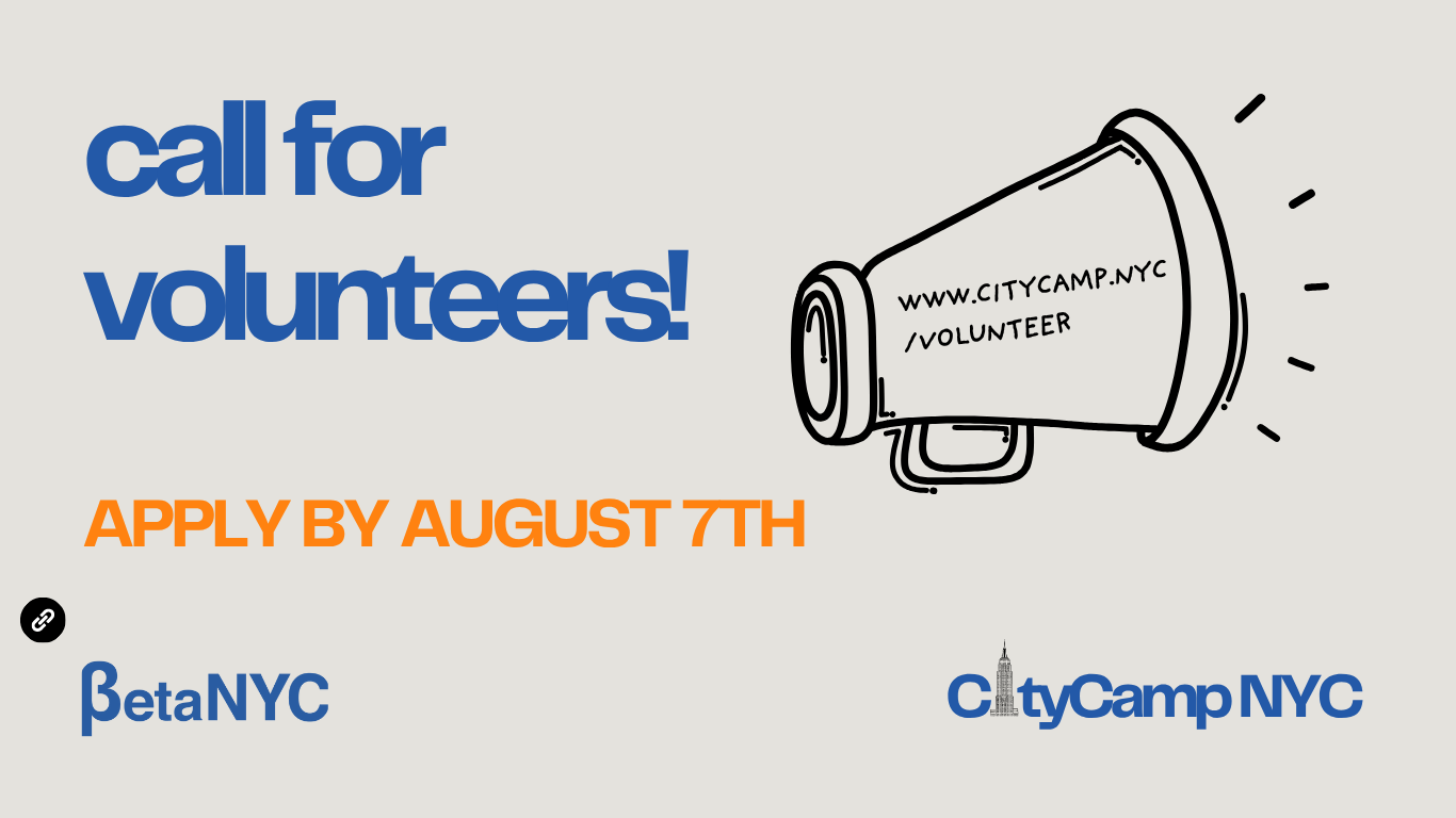 Help Make CityCamp NYC 2025 Amazing — Volunteer With Us!