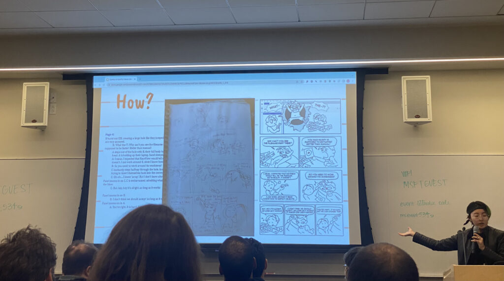 Mars Lee’s presentation on her process of creating a comic on NumPy