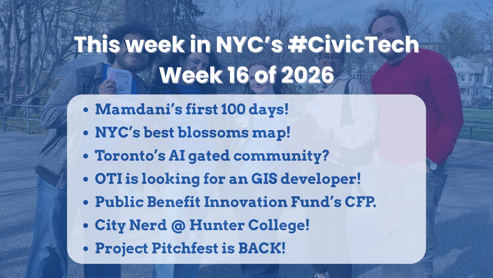 This week in NYC’s #CivicTech – April 16, 2026