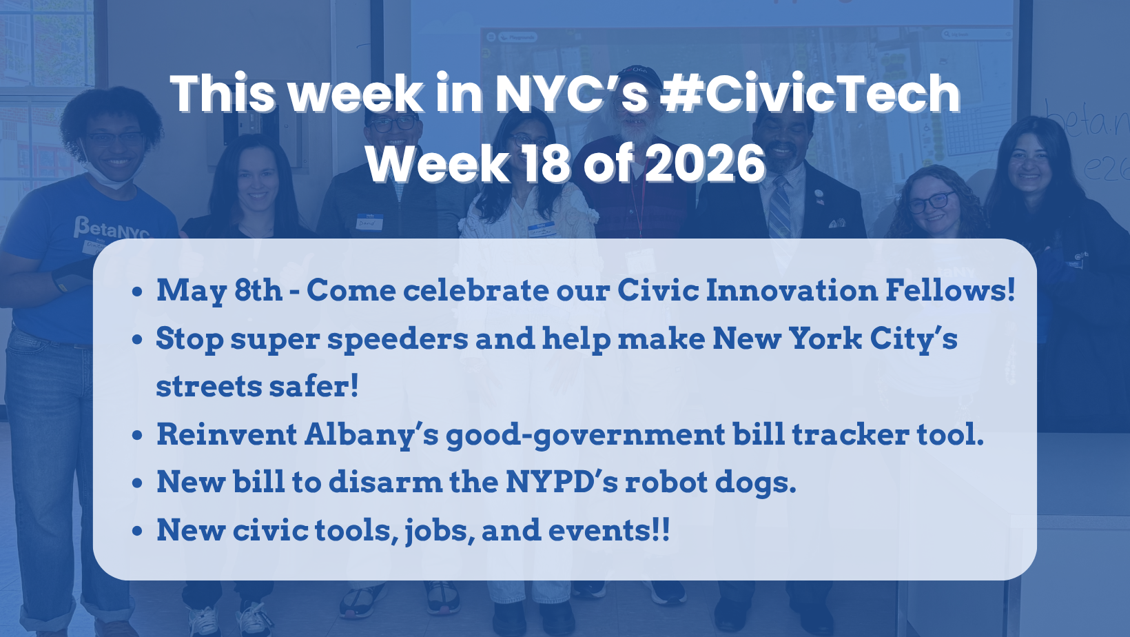 This week in NYC’s #CivicTech – April 30, 2026