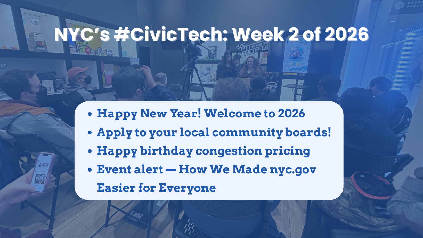 This week in NYC’s #CivicTech – January 9, 2026